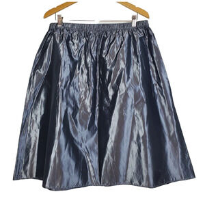 TOTONKO Skirt womens 8 P Silver Metallic Art To Wear Lagenlook Avant Garde Party